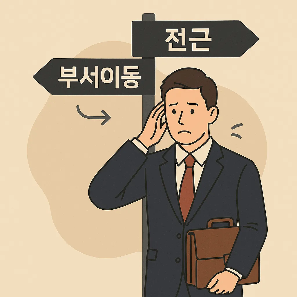 부서이동 뒤 퇴사와 실업급여: 업무·임금·근무지를 따로 확인